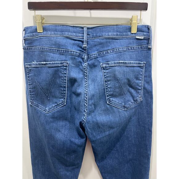 MOTHER Denim The Mid Rise Dazzler Ankle Jeans in Wish On A Star Sz 32 - Picture 8 of 11